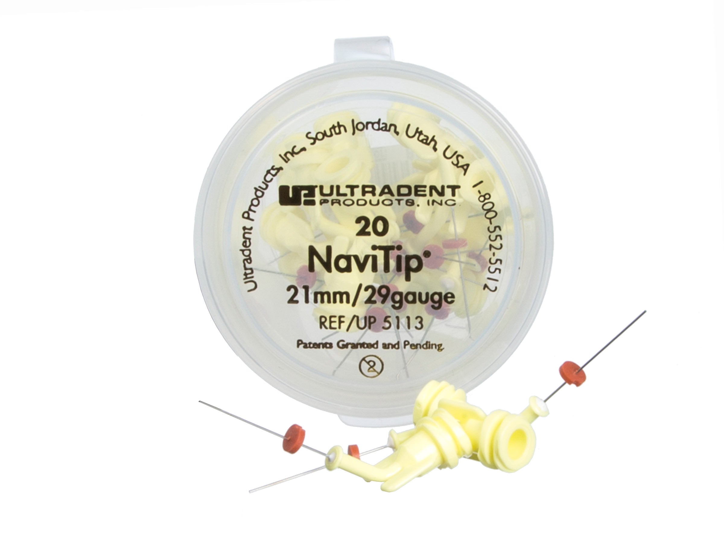 Ultradent 5113 NaviTip Irrigator Tips 21 mm 29 Gauge Yellow 20/Pk Ultradent 5113 NaviTip Irrigator Tips 21 mm 29 Gauge Yellow 20/Pk